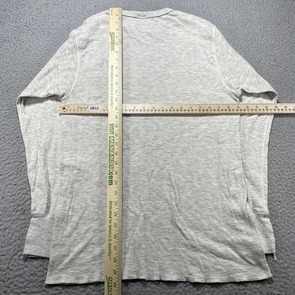 Duofold Thermal Shirt Mens M Gray Wool Cotton Long Sleeve Made USA Undershirt